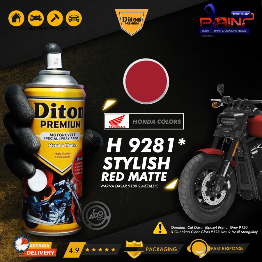 Diton PREMIUM 9281* Stylist Red Matt Cat Semprot