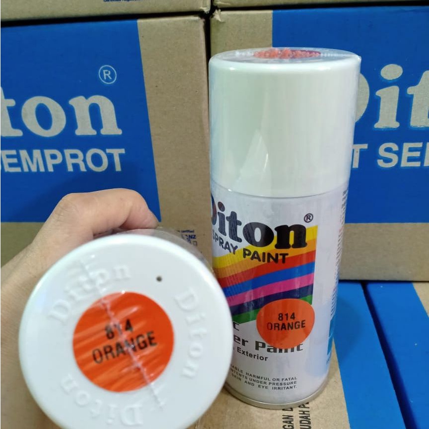 Pilox Cat Semprot DITON Spray Paint Acrylic Lacquer Paint - 814 Orange (150cc/Kecil)