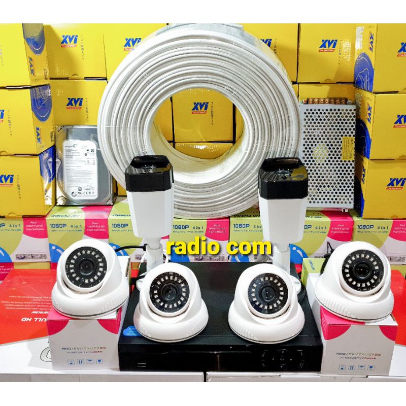 paket cctv 6 camera 5mp 1080p full hd ic sony