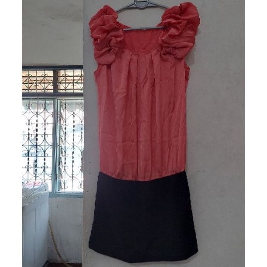 Baju wanita mini dress (pink)