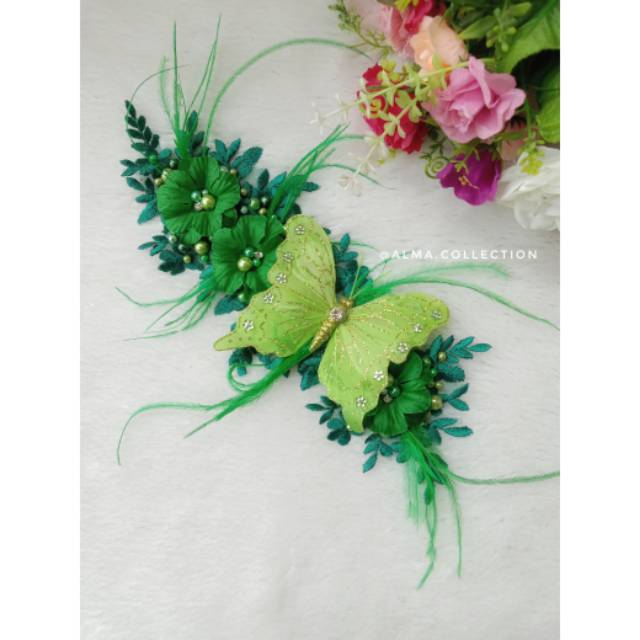 Headpiece pengantin kupu besar