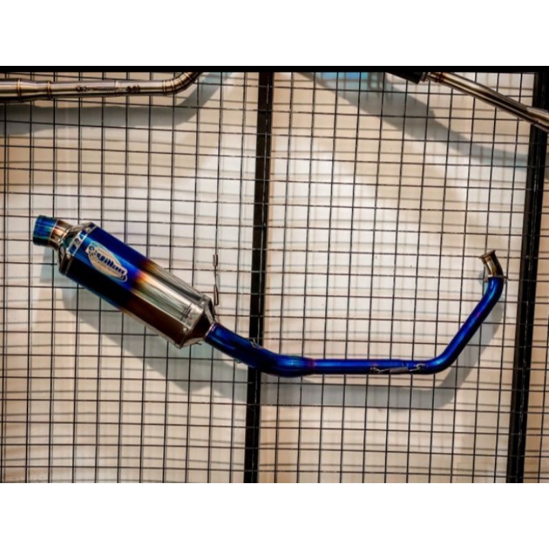 KNALPOT VILLAN RV1 header blue r15 gsx150 cbr150r mt15 xsr155 cb150