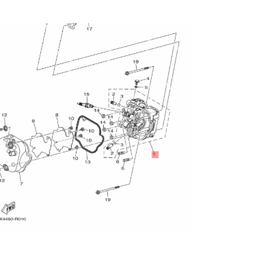 BLOK HEAD MESIN ATAS SOUL GT MIO M3 S Z FINO XRIDE X RIDE 125 ORIGINAL YGP 2PH-E1102-00