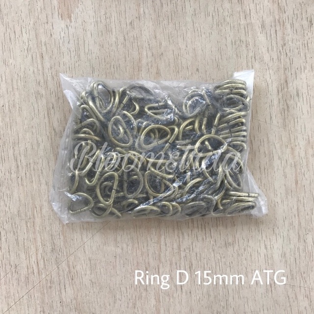 Grosir Ring D besi 15mm 1,5cm Nikel ATG metal 15 mm 1,5 cm silver putih antique gold bakar