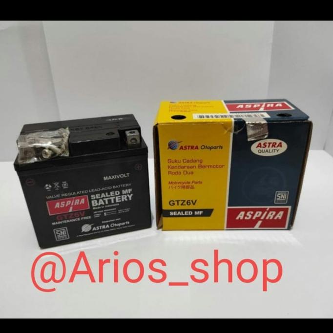 TERLARIS AKI MOTOR HONDA VARIO 125 150 ASPIRA GS ASTRA GTZ6V ASLI arioss90 Berkualitas