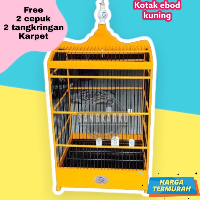 SANGKAR KANDANG KOTAK EBOD KUNING NO 1 2 3