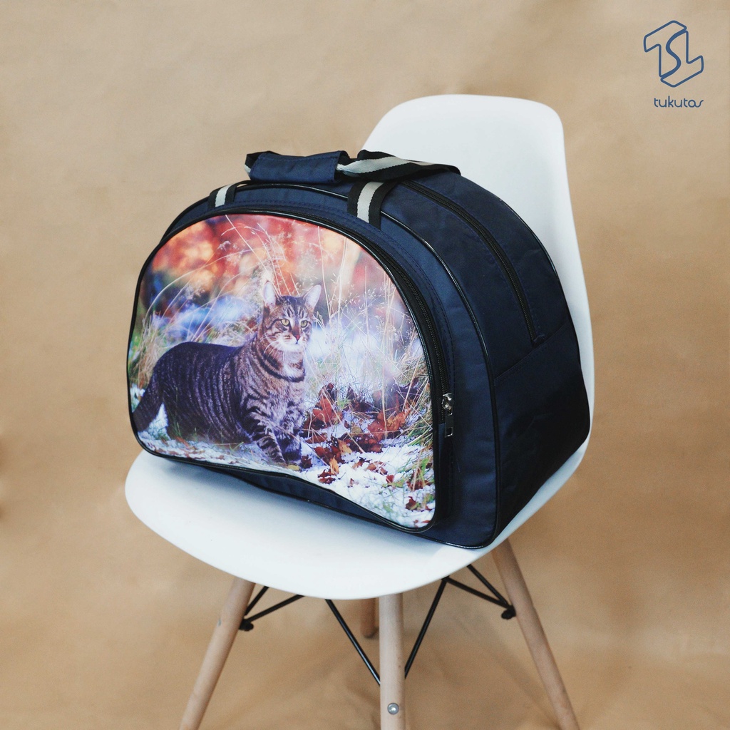 Travel Bag Motif Kucing Ukuran Besar Tas Pakaian - HYBRAND Tp Kucing