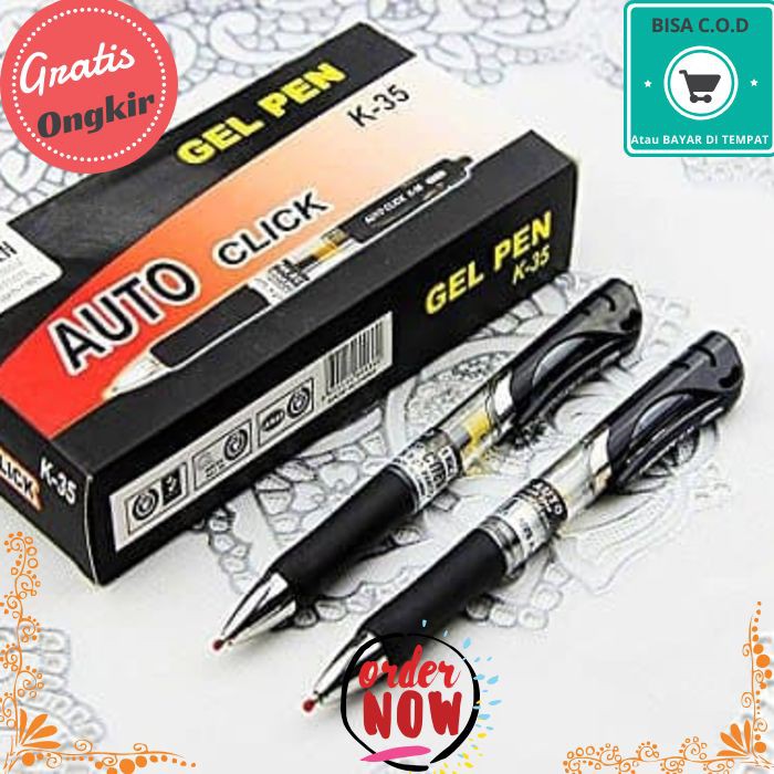 

COD 406 Pena Pulpen Pen Gel Ballpoint Bolpen Bolpoin Pulpen Gel Pen Premium 0.7mm K-35 O&Q