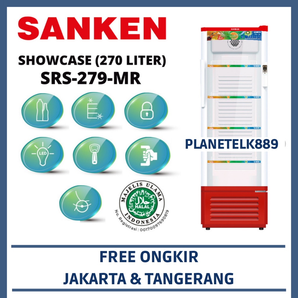 SHOWCASE SANKEN SRS-279-MR SHOWCASE SANKEN 270 LITER SRS 279