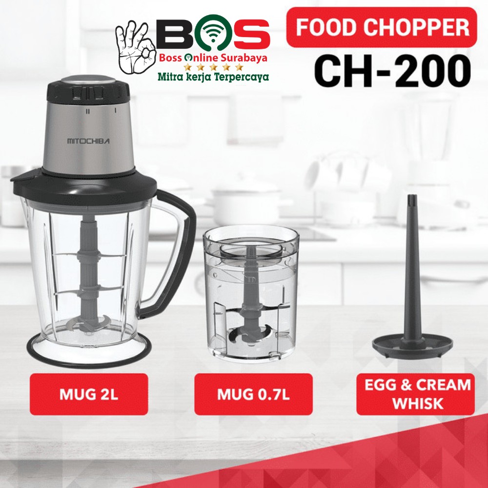 MITOCHIBA Food Chopper Magic Chopper Penghalus Daging CH-200 CH 200 CH200