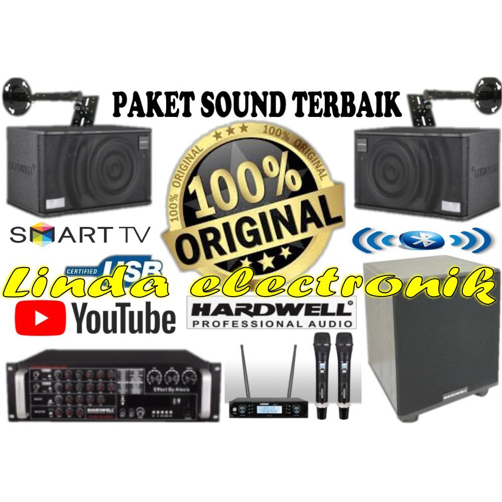 PAKET SOUND SYSTEM KARAOKE TERBAIK HARDWELL 10inch SUBWOOFER ORIGINAL