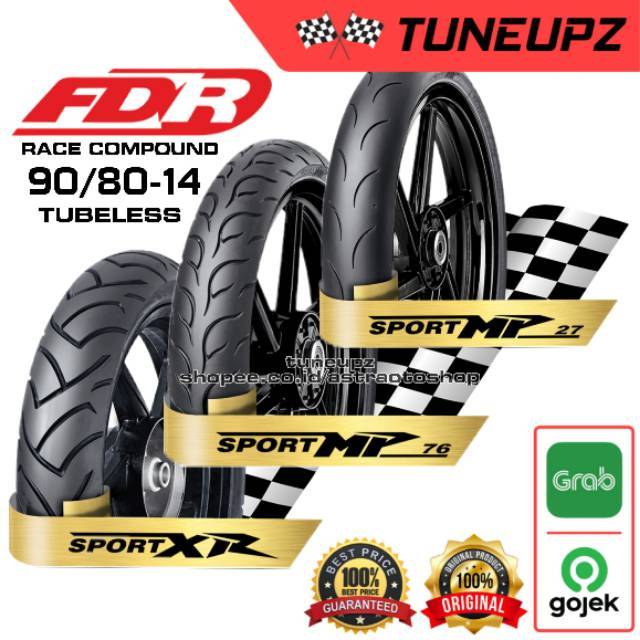 Fdr 90 80 14 Mp 76 Mp 27 Sport Xr Gold Racing Soft Compound Tubeless Ban Matic Mp76 Mp27 Sportxr Tl Shopee Indonesia