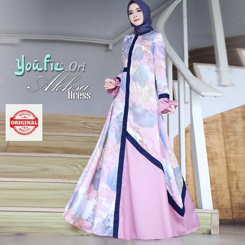 Maxi Dress Muslimah Maxmara Cantik Akhsa Dress by Youfie