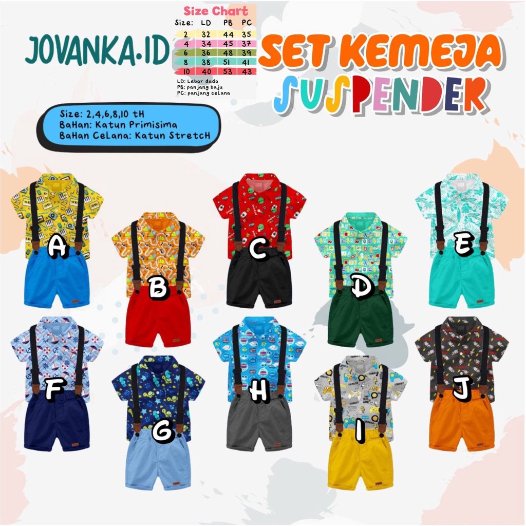 Set Kemeja Suspender Jovanka