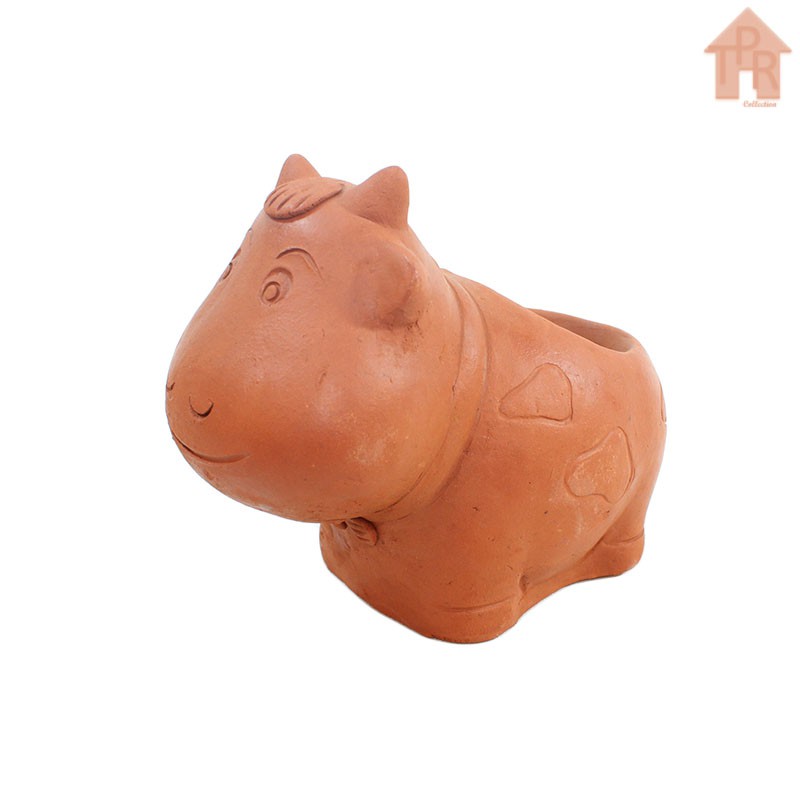 Terakota | Pot Tanah Liat / Pot Karakter - Sapi T18