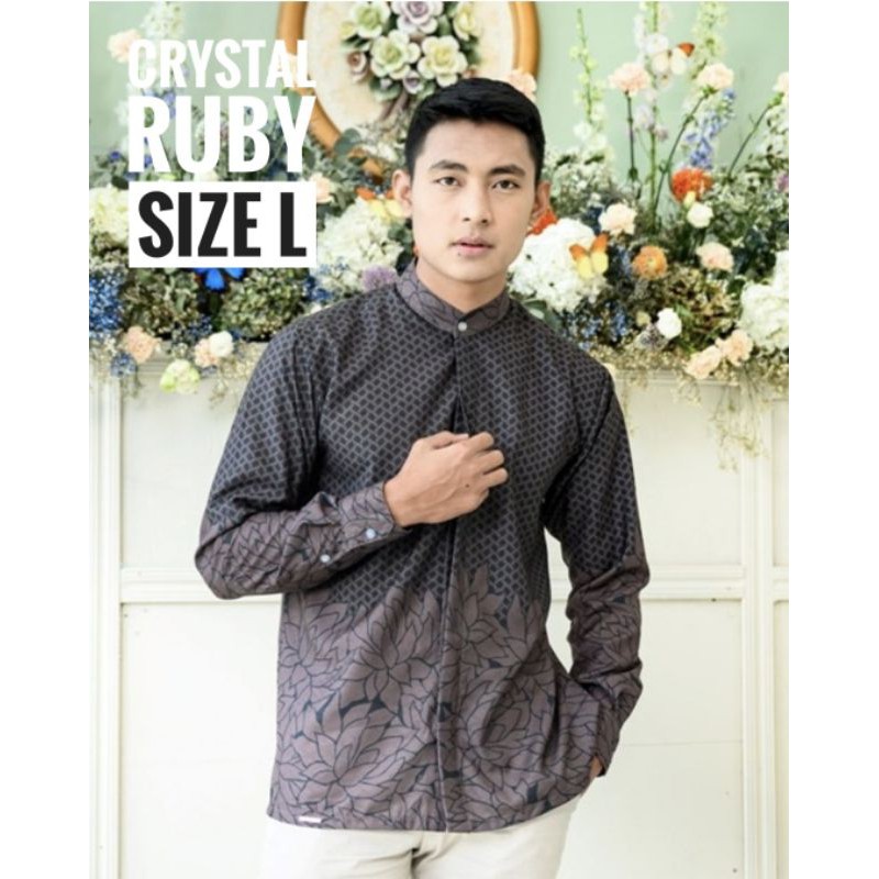 (JUAL BUNDLING) GAVIN LONG SHIRT CRISTAL RUBY