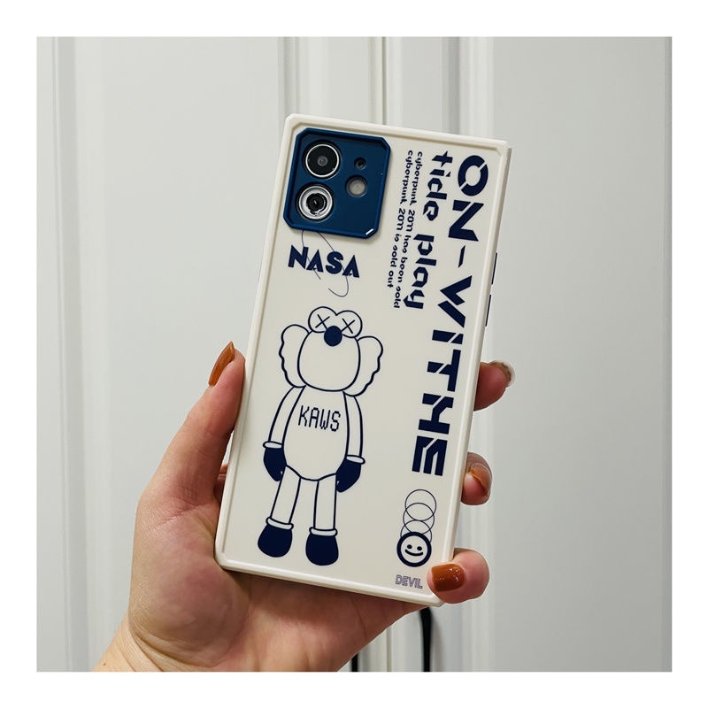 Two color nasa pattern phone Case for IPhone 11 12promax IPhone 7 8Plus Smooth SE X XS Cartoon Cute Anti-drop XR XSMAX Cute 11 11pro 11promax Soft Silicone mobile cover Hlna