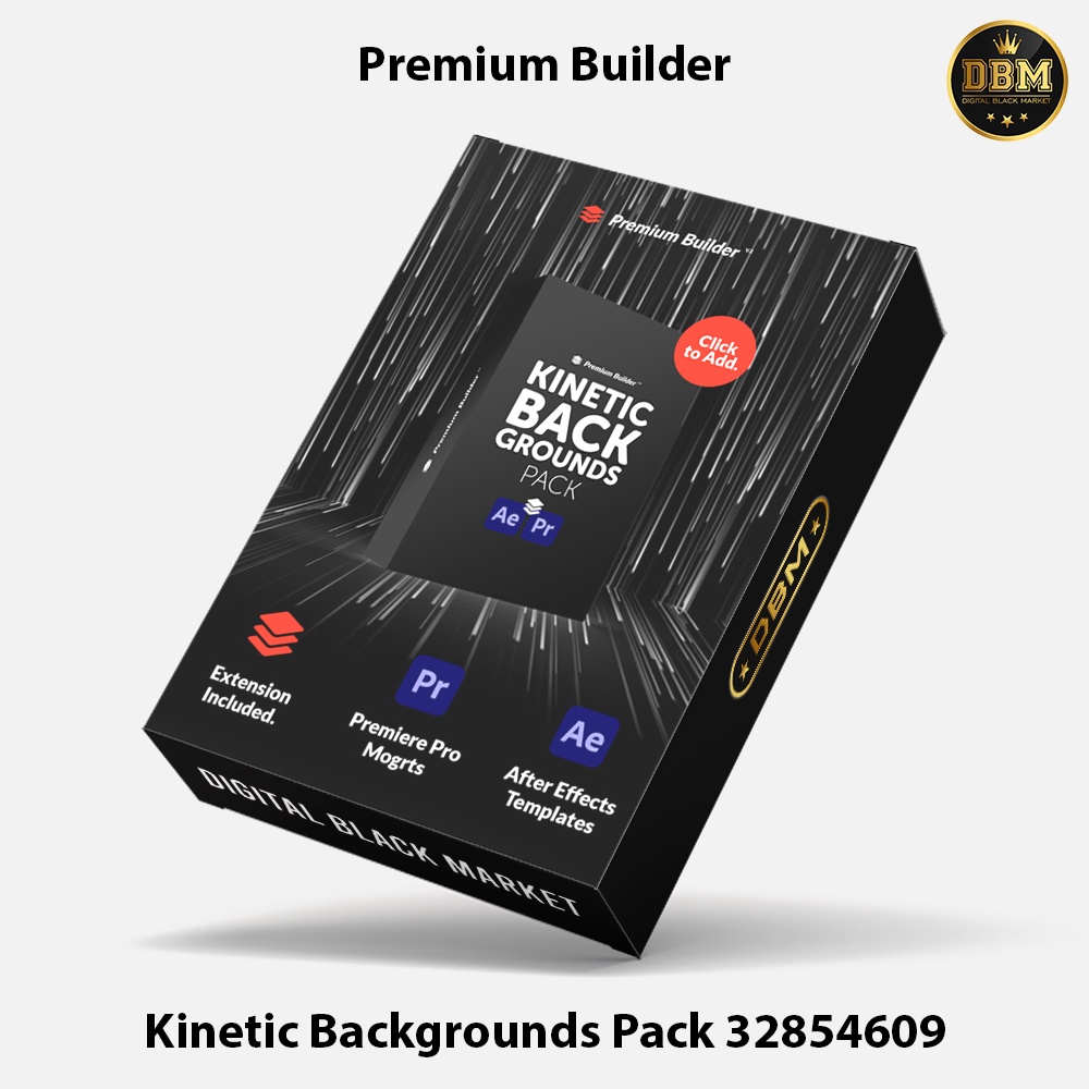 Premium Builder - Kinetic Backgrounds Pack - Premiere Pro &amp; After Effect (Extension)