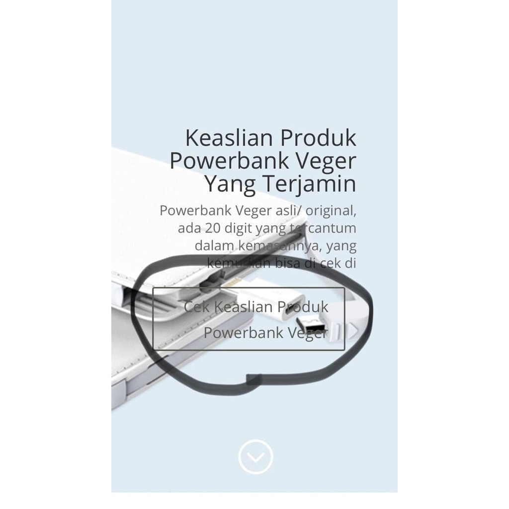 Powerbank Veger 10000Mah Original