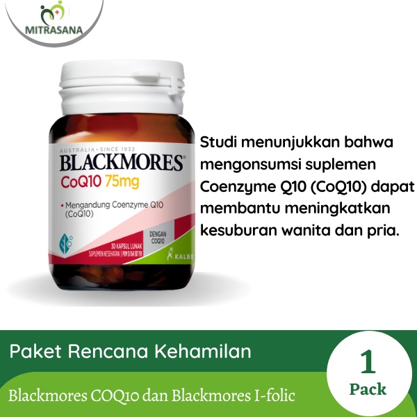 Paket Rencana Kehamilan - Blackmores Coq10 isi 30 Kapsul dan Blackmores I-Folic Asam Folat isi 60 tablet