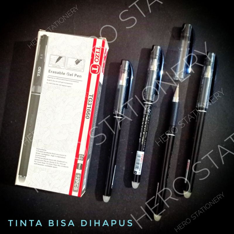 

Pen gel erasable tizo 0.5 mm tinta bisa dihapus TG31660 . 12 unit