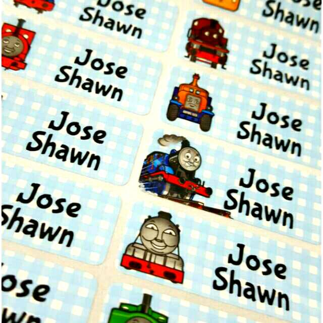 

Label nama anti air stiker waterproof Thomas and Friend Blue
