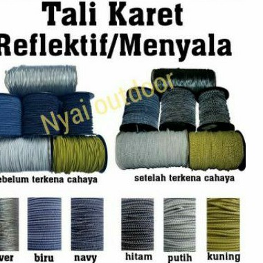 

tali karet reflektif menyala