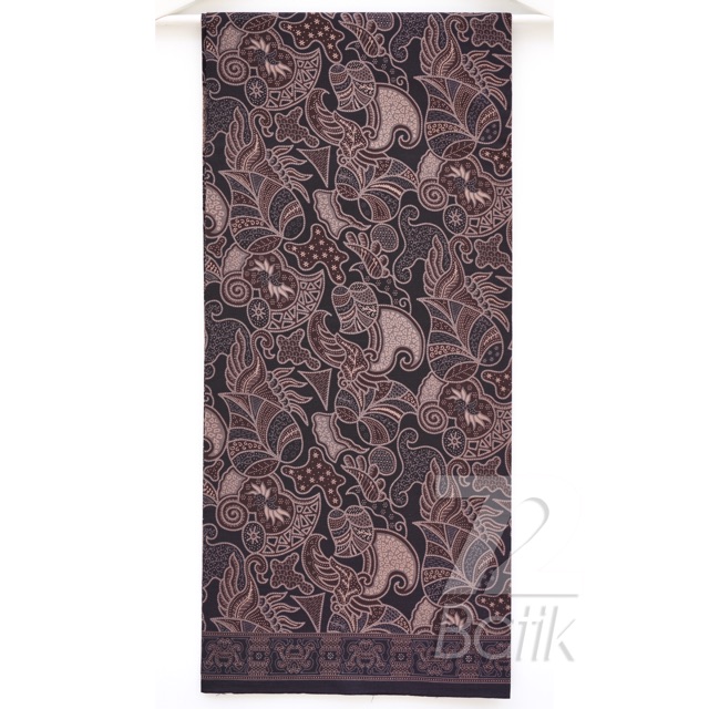 KAIN BATIK PREMIUM Bahan Katun Motif Daun Warna Hitam Item Black 729302 Cap 72 Jarik Jarit Samping Kebat Panjang Batik Katun Modern Premium Bahan Seragam Batik Pernikahan Kantor Keluarga Murah Kamen Jadi Batik Bali Lembaran