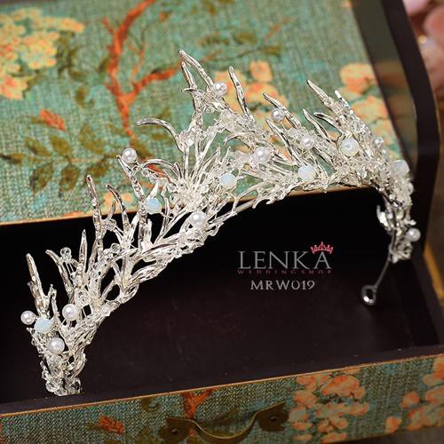 [BISA COD] MAHKOTA PESTA CROWN BRIDAL WEDDING AKSESORIS RAMBUT MRW019