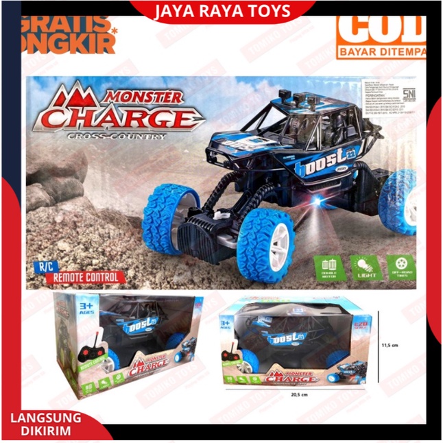 Mobil Remote Control Offroad Rc Car Jeep Rock Crawler Boost Monster Cross Country skala 1:20  mainan anak laki laki