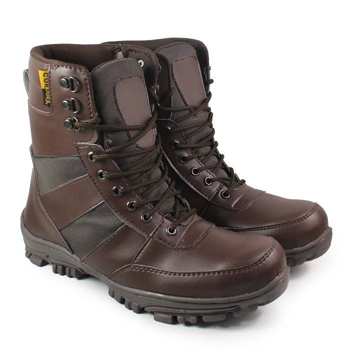 COD !! Sepatu pria PDL Delta Ninja Sepatu Boots Safety Ujung Besi Security TNI POLRI