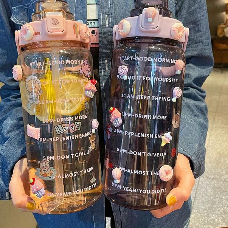 Botol Minum 2 Liter/Botol Minum Transparan/Botol Minum Bening Motivasi-5