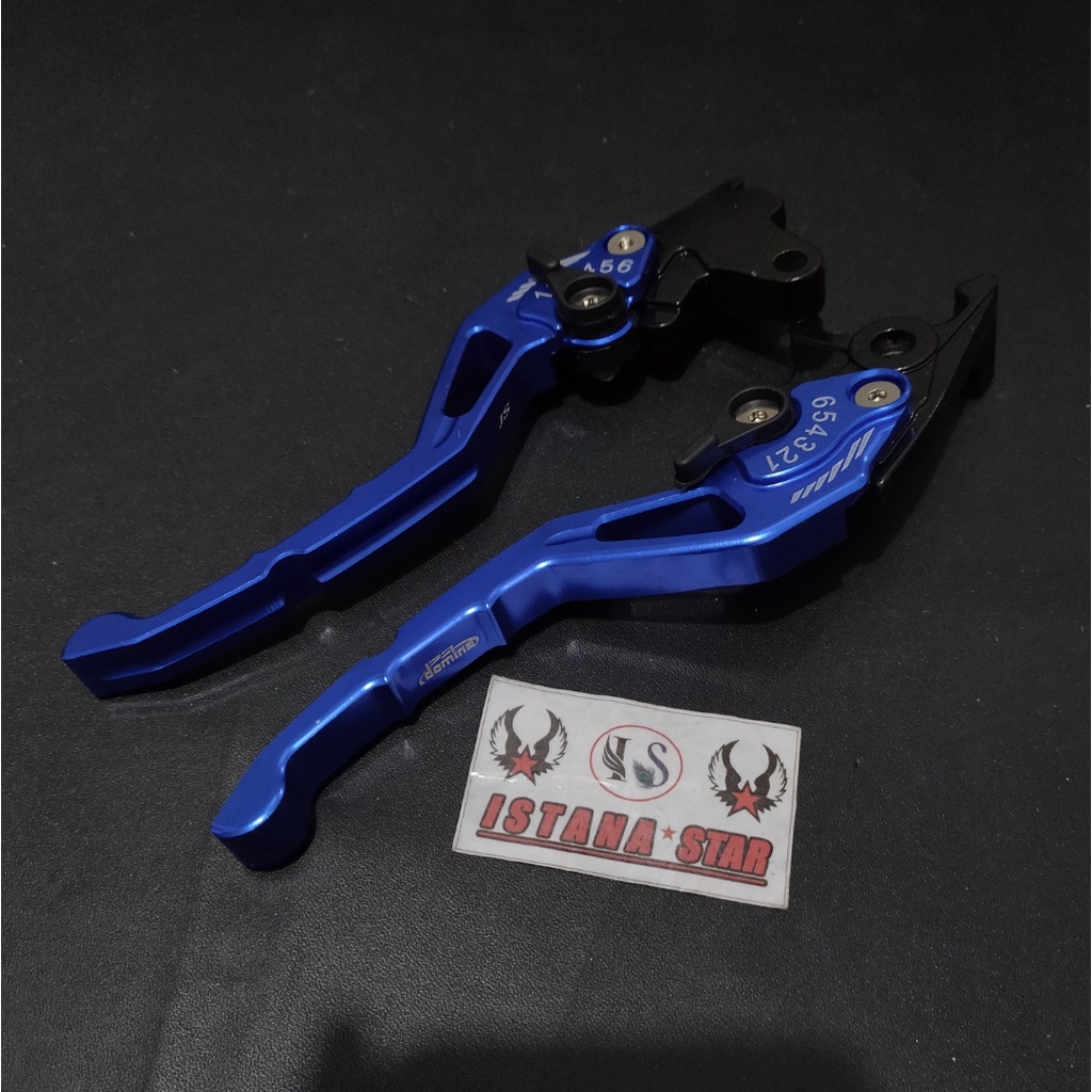 Handle rem full cnc model sisik untuk Beat karbu dan Vario karbu PLUS Spion Tomok v2 blue