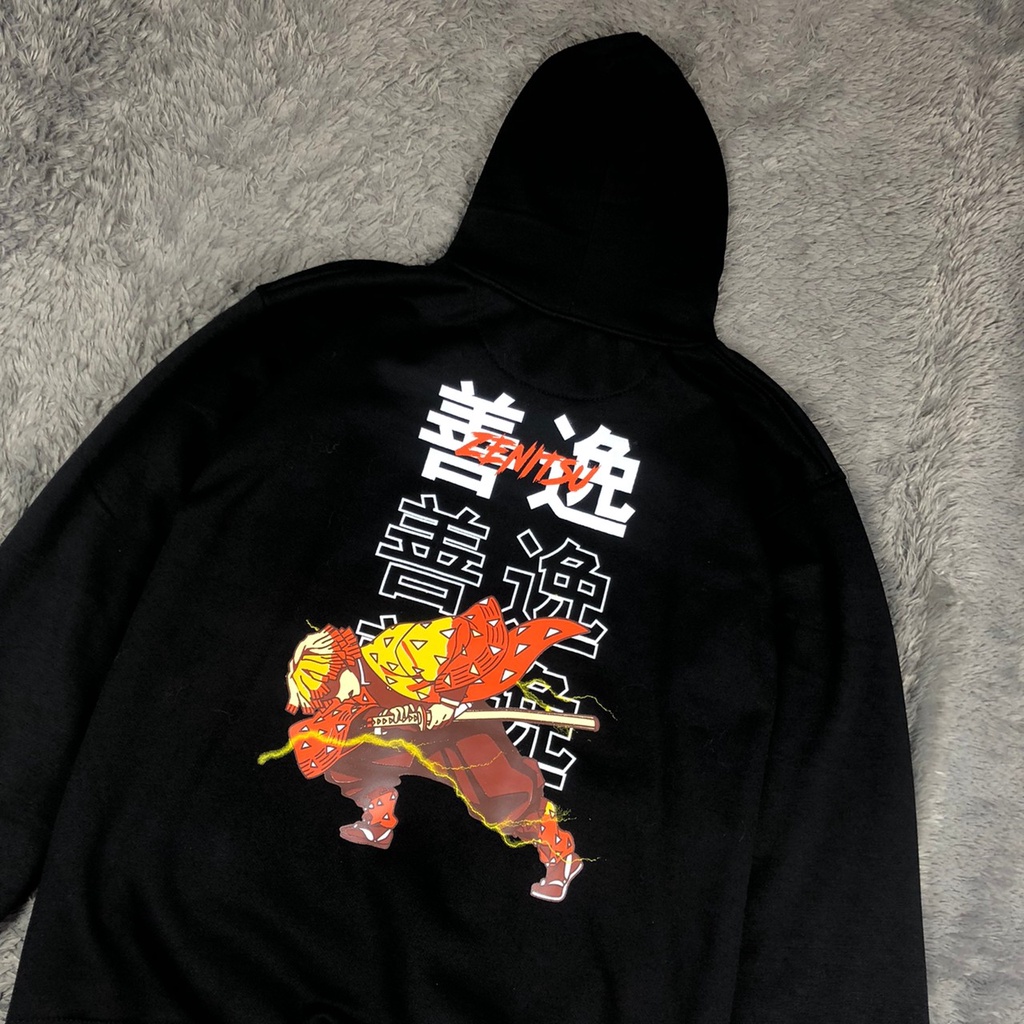 Jual SWEATER HOODIE ANIME KIMETSU NO YAIBA ZENITSU AGATSUMA/JAKET