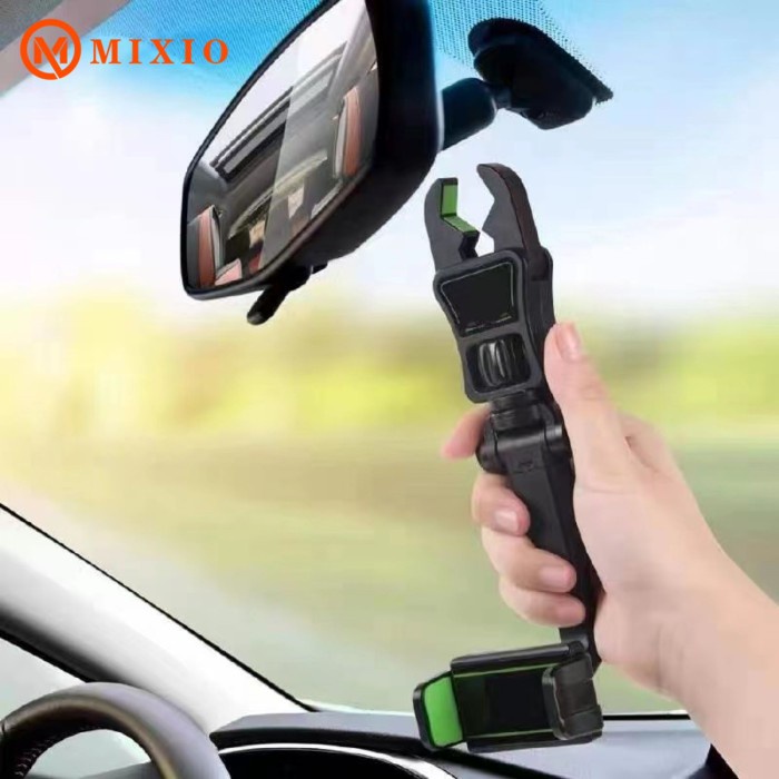 MIXIO A107 Universal Car Phone Holder Rearview Mount 360 Rotation