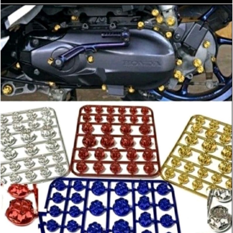 Tutup baut cover baut monel variasi universal motor beat Mio Scoopy Vario Xeon Nex jupiter Vega fiz 