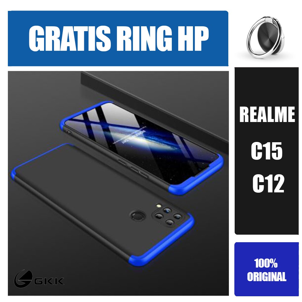 GKK Realme C15 | C12 Casing Armor 360 Full Cover Hard Case