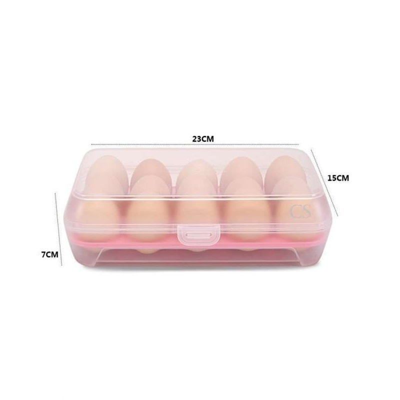 INFY - R570 Kotak Telur / Tempat Penyimpanan Telor/ Box Telur 15 Sekat / Egg organizer