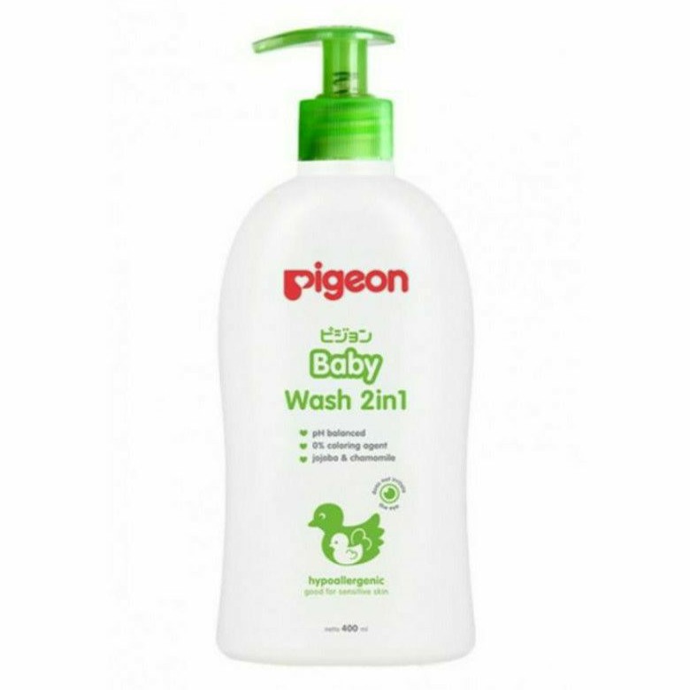 Pigeon Baby Wash 2in1 Chamomile Hair &amp; Body 400ml / Sabun &amp; Shampo Bayi Bottle 400ml / 350ml