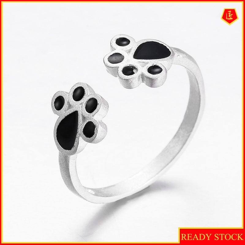 [Ready Stock]S925 Silver Cat's Paw Ring Cute Sweet