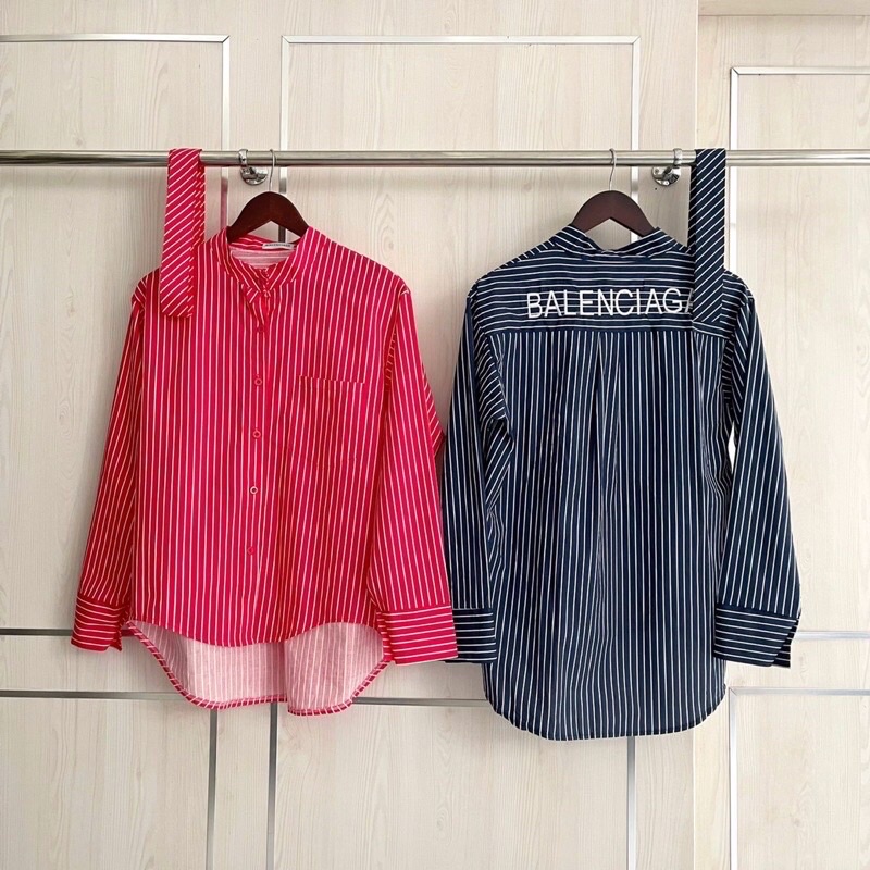 Kemeja Balenciaga Agnez // Baju Atasan Wanita Import Bangkok China Premium