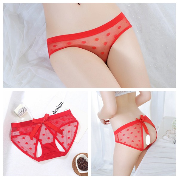 Celana Dalam Wanita Low Waist Sexy Open G String (Waran campur) C222