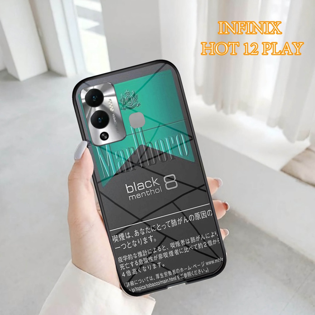 Softcase Glass Kaca INFINIX HOT 12 PLAY - Case Handphone  INFINIX HOT 12 PLAY [T02]