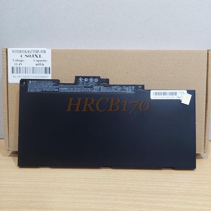 Baterai Batre Laptop Hp EliteBook 754 G3 745 G3 850 G3 Model CS03XL -HRCB