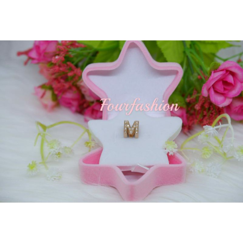 FF Leontin huruf leontin alphabet  leontin inisial lapis emas TH05