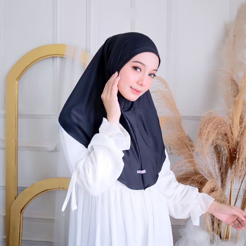 Jilbab Bergo Malay Jersey| Hijab Daisy Instan Malay Jersey Premium