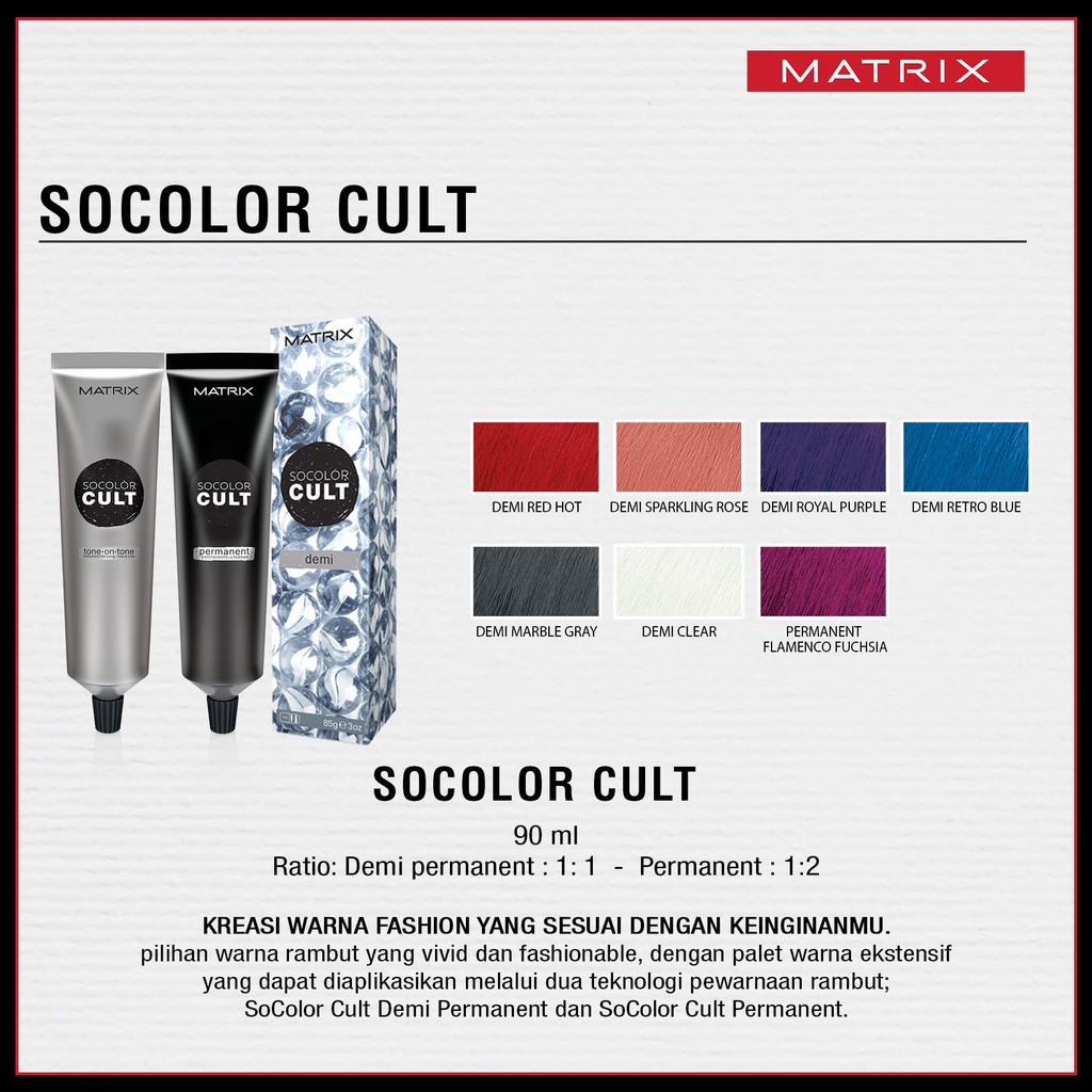 ❤️Glamouroseshop❤️ Matrix So Color Cult / Matrix Socolor Cult Pewarna Rambut 90ML