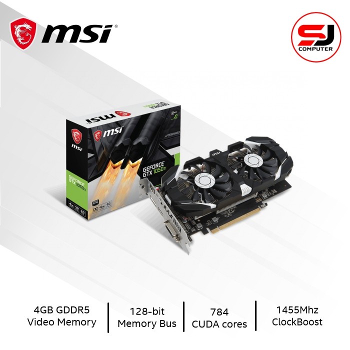 MSI GTX 1050Ti 4GB DDR5 / MSI GTX 1050 Ti 4GT OC - DUAL FAN