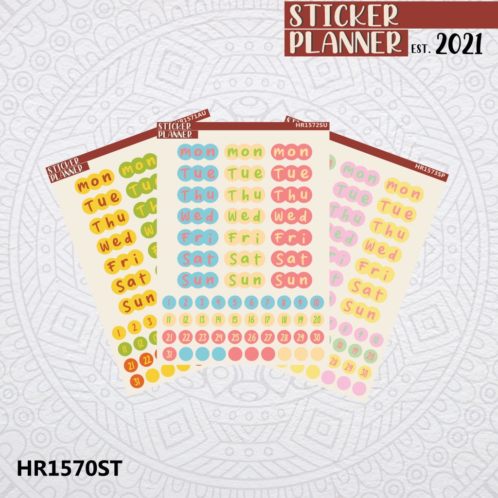 

Sticker Planner Weekly Day Number Nama Hari | Sheet, Scrapbook, Studygram, Journal, Bujo