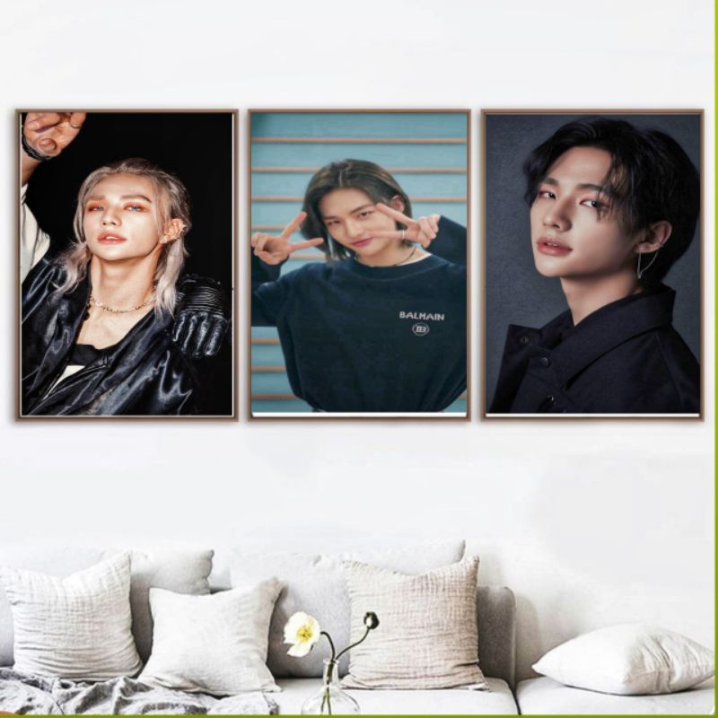 Hiasan DinDing Poster Kayu Hwang Hyunjin StrayKids / Dekorasi / Poster / Kamar Tidur